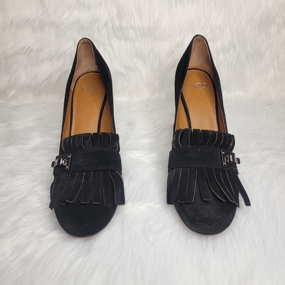 Franco Sarto chunky heel suede heels. - Picture 2 of 11